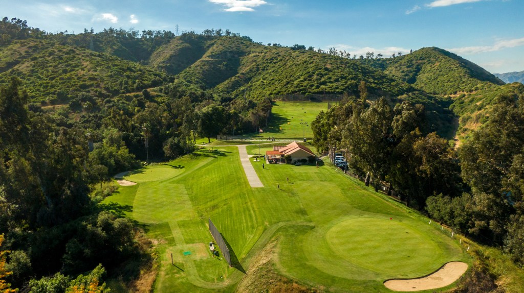 Bird's eye view of golf course