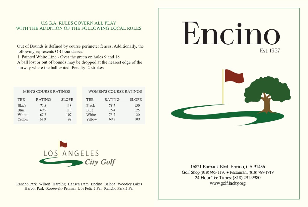 Encino Golf Course L A City Golf Courses